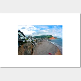 Sidmouth Beach Jurassic Coast Devon England Posters and Art